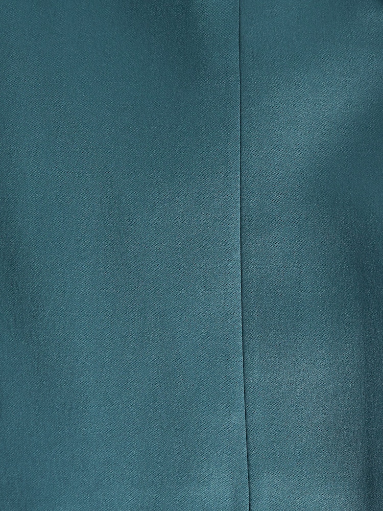 Teal Blue Satin Tuxedo Jacket - Image 10 of 10
