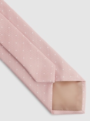 Corbata de seda con estampado de lunares Liam de Reiss - Imagen 4 de 5