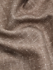 Reiss Brown Melange Cataldo Silk Reversible Pocket Square - Image 3 of 5
