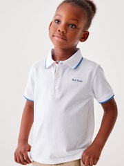 Paul Smith Junior Boys Short Sleeve Signature 100% Cotton Polo Shirt - Image 1 of 8