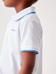 Paul Smith Junior Boys Short Sleeve Signature 100% Cotton Polo Shirt - Image 3 of 8