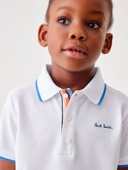 Paul Smith Junior Boys Short Sleeve Signature 100% Cotton Polo Shirt - Image 4 of 8