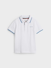 Paul Smith Junior Boys Short Sleeve Signature 100% Cotton Polo Shirt - Image 5 of 8