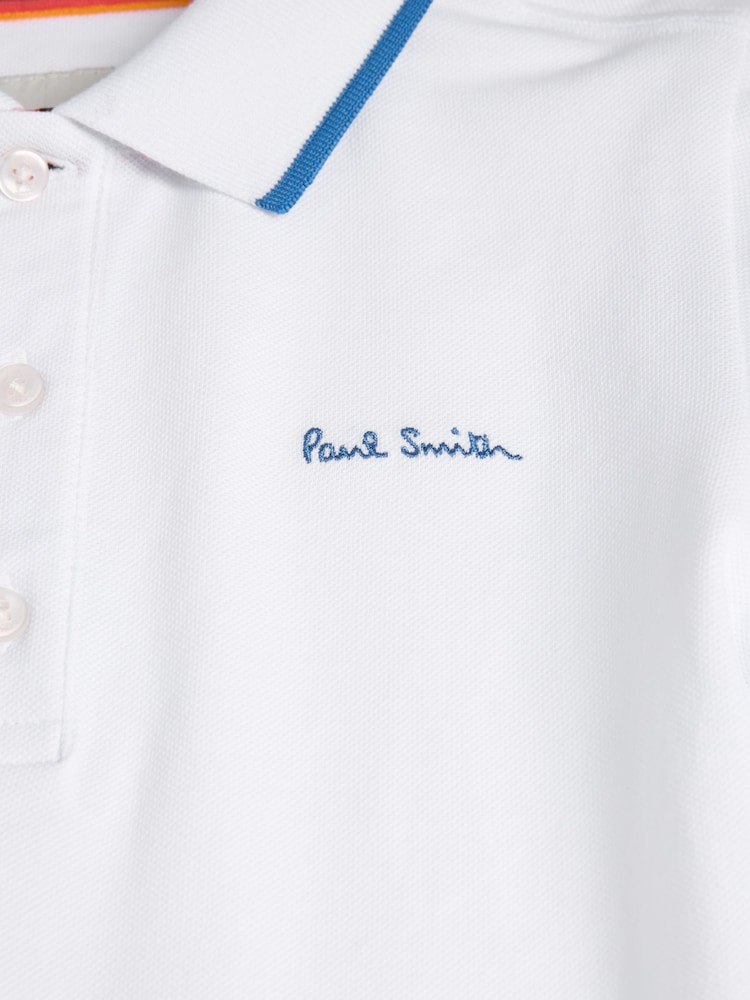 Paul Smith Junior Boys Short Sleeve Signature 100% Cotton Polo Shirt - Image 8 of 8