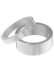 Orelia & Joe Silver Plated Metal Stacking Ring Set - Image 1 of 1