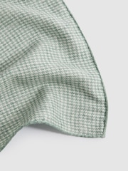 Reiss Pistachio Melange Cataldo Silk Reversible Pocket Square - Image 4 of 5