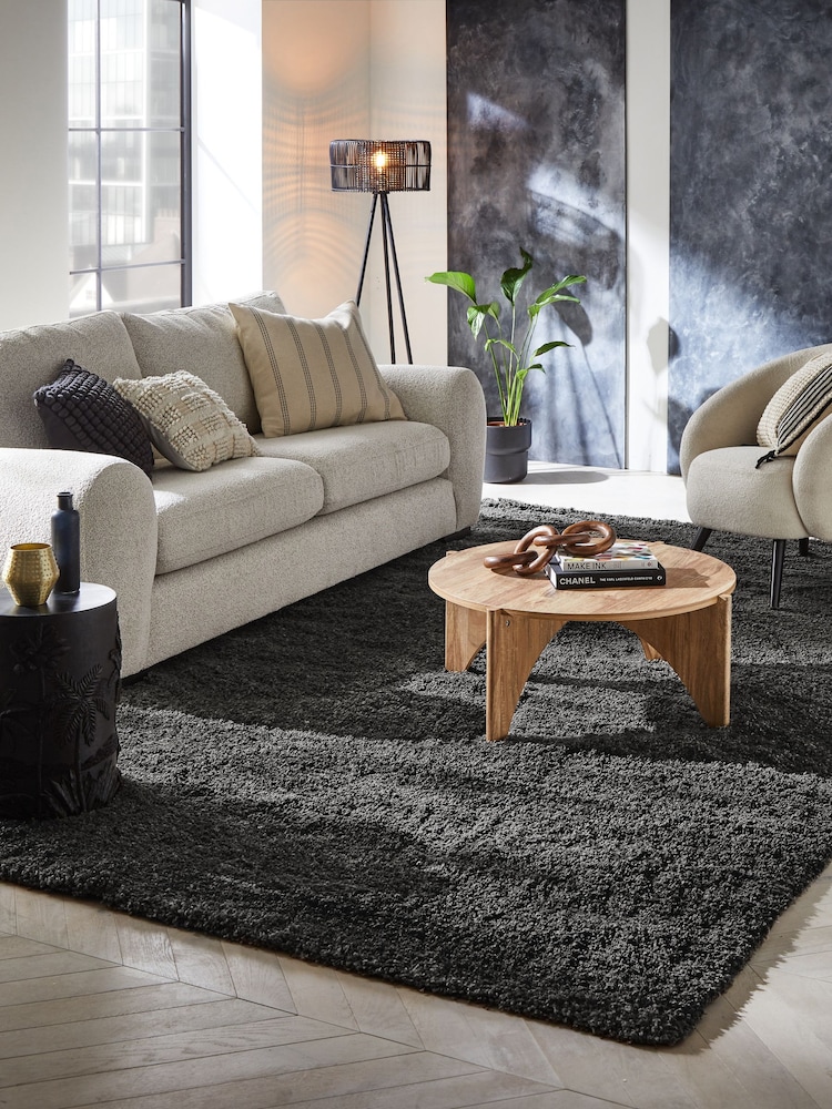 Charcoal Grey Premium Cosy Shaggy Rug - Image 1 of 4