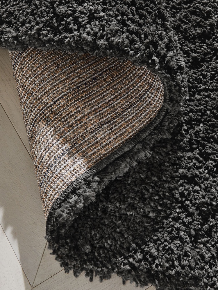 Charcoal Grey Premium Cosy Shaggy Rug - Image 4 of 4