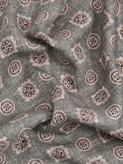 Reiss Sage Melange Tindari Silk Reversible Pocket Square - Image 3 of 5