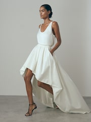 Reiss Ivory Eden High-Low Bridal Skirt - Image 1 of 6
