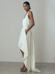 Reiss Ivory Eden High-Low Bridal Skirt - Image 3 of 6