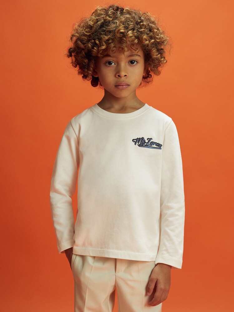 Reiss x McLaren F1 Team White 9-13 yrs McLaren F1 Crew Neck Tour T-Shirt - Image 1 of 11