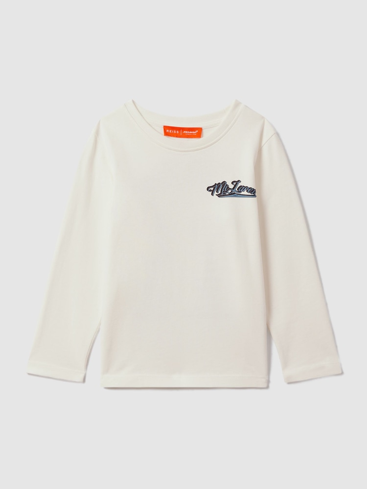 Reiss x McLaren F1 Team White 9-13 yrs McLaren F1 Crew Neck Tour T-Shirt - Image 2 of 11
