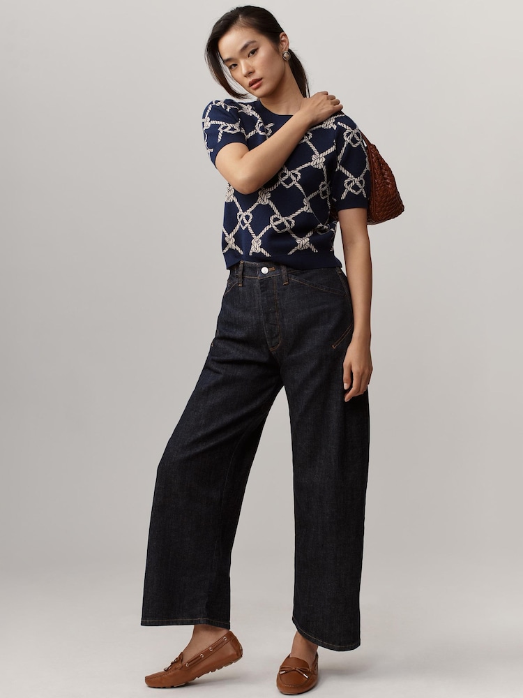 Anthropologie Blue Pilcro Kayden High-Rise Carpenter Barrel Trousers - Image 1 of 4 Anthropologie Blue Pilcro Kayden High-Rise Carpenter Barrel Trousers - Image 1 of 4