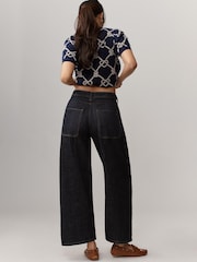 Anthropologie Blue Pilcro Kayden High-Rise Carpenter Barrel Trousers - Image 3 of 4