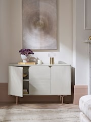 Light Evie Oak Effect Space Saving Large Slim Sideboard - Image 3 of 12
