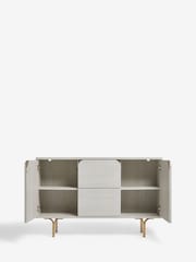 Light Evie Oak Effect Space Saving Large Slim Sideboard - Image 6 of 12