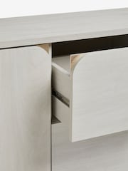 Light Evie Oak Effect Space Saving Large Slim Sideboard - Image 10 of 12