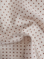 Reiss Oatmeal Melange Vecchia Silk Polka Dot Pocket Square - Image 5 of 5