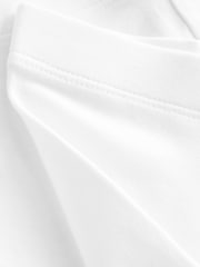 White Regular Length 2 Pack Cotton Rich Stretch Cycle Shorts (3-16yrs) - Image 4 of 4