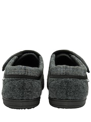 Dunlop Grey Touch Fastening Full Mens Slippers - Image 3 of 4