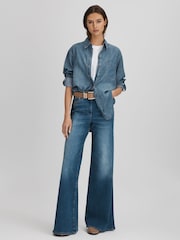 Camisa vaquera con botones Carter de Reiss - Imagen 3 de 6