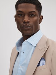 Reiss Sky Blue Vecchia Silk Polka Dot Pocket Square - Image 2 of 5