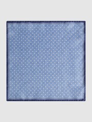 Reiss Sky Blue Vecchia Silk Polka Dot Pocket Square - Image 3 of 5