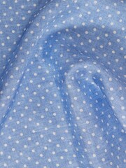 Reiss Sky Blue Vecchia Silk Polka Dot Pocket Square - Image 5 of 5