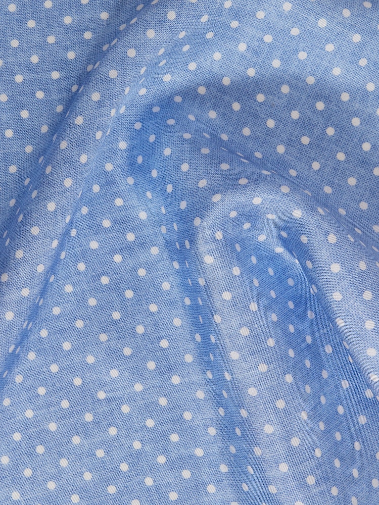 Reiss Sky Blue Vecchia Silk Polka Dot Pocket Square - Image 5 of 5