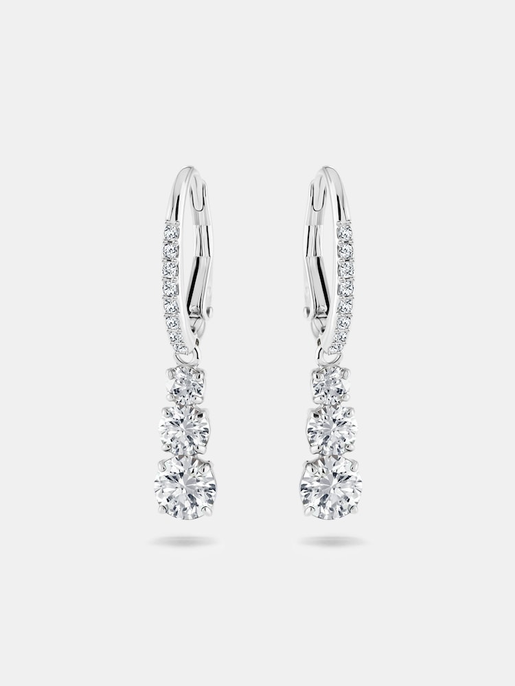 Swarovski Silver Attract Trilogy Earrings - Image 1 of 5