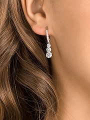 Swarovski Silver Attract Trilogy Earrings - Image 5 of 5
