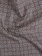 Reiss Tobacco Rocco Silk Medallion Print Pocket Square - Image 4 of 4