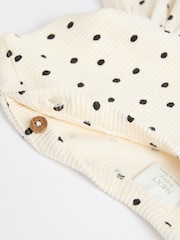 White Spot Baby Peplum Rib Top and Shorts 2 Piece Set - Image 4 of 8