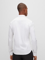 BOSS White Biado Button Down Collar Long Sleeve Shirt - Image 2 of 6