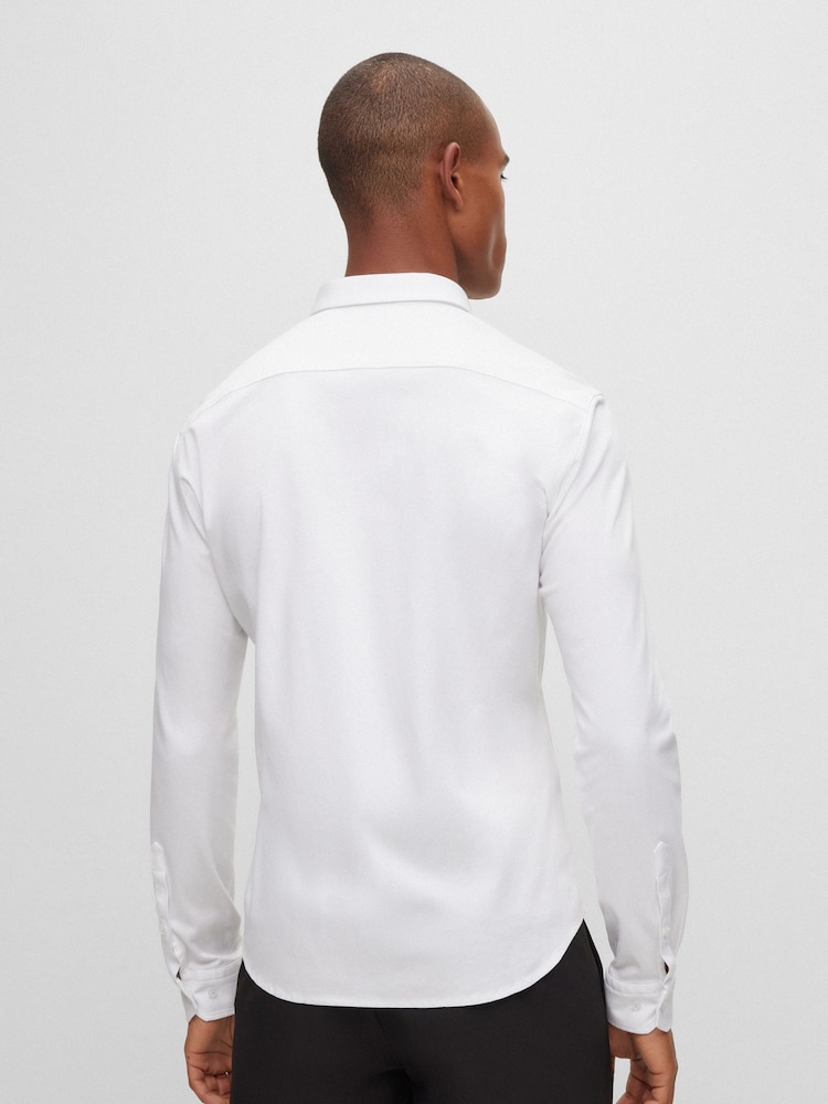 BOSS White Biado Button Down Collar Long Sleeve Shirt - Image 2 of 6