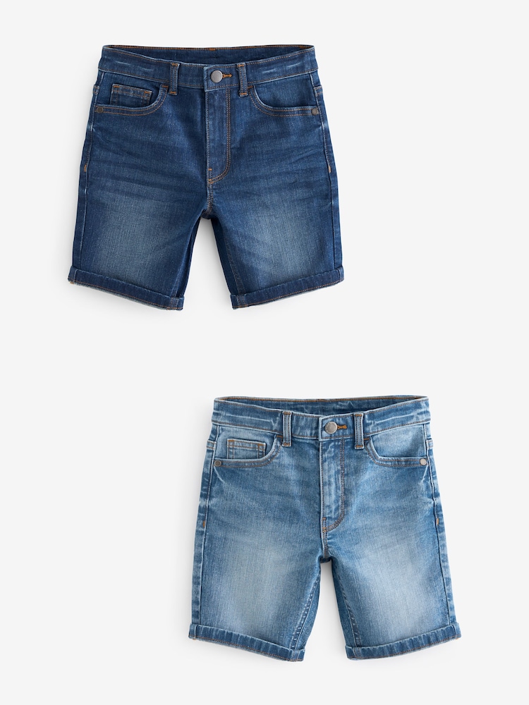 Blues 2 Pack Denim Shorts (3-16yrs) - Image 1 of 5