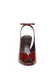 Sam Edelman Brown Esme Regular Fit Ankle Strap Peep Toe Shoes - Image 5 of 8