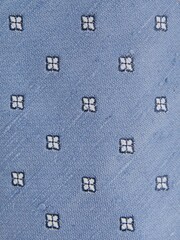 Reiss Sky Blue Trevi Silk Blend Textured Floral Print Tie - Image 5 of 5