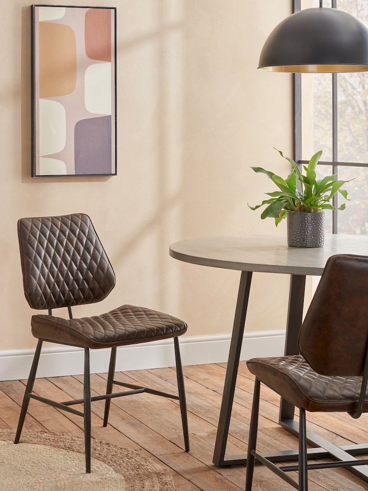 Design Décor Dark Brown Set of 2 Carson Dining Chairs - Image 1 of 8