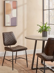 Design Décor Dark Brown Set of 2 Carson Dining Chairs - Image 3 of 8