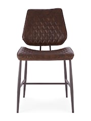 Design Décor Dark Brown Set of 2 Carson Dining Chairs - Image 6 of 8