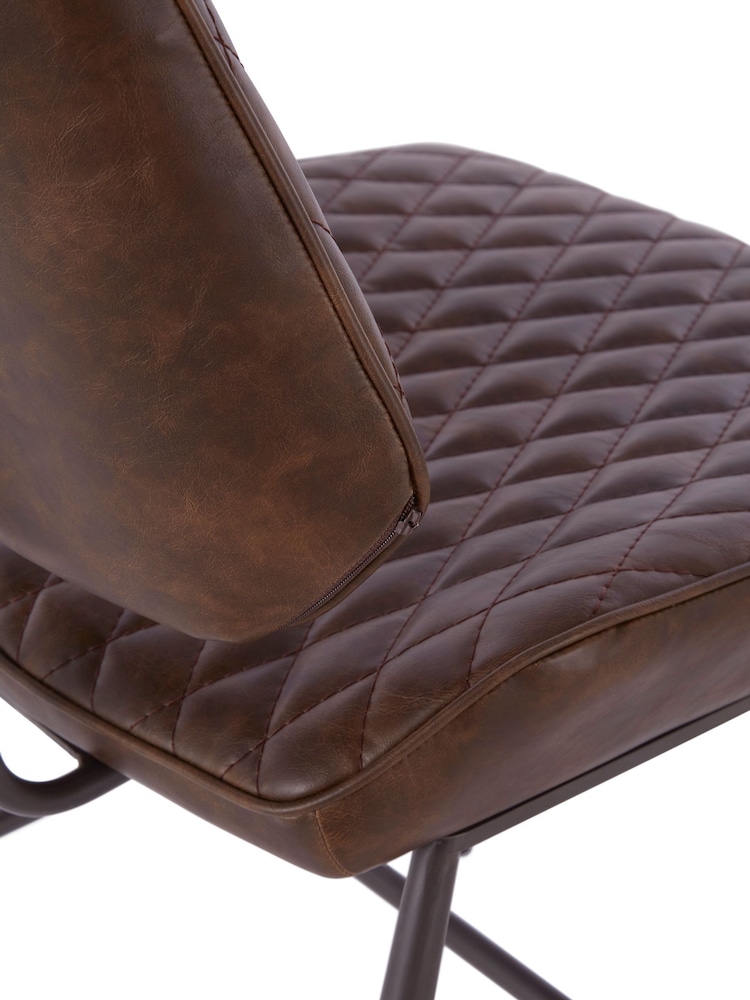 Design Décor Dark Brown Set of 2 Carson Dining Chairs - Image 8 of 8