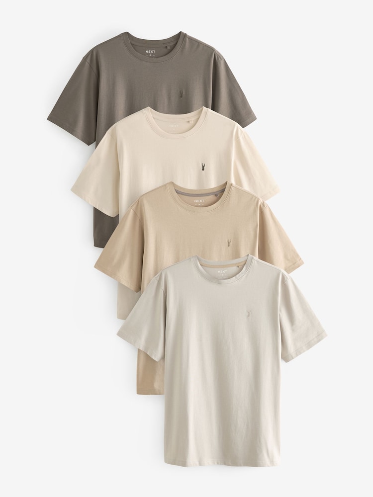Neutral 100% Cotton T-Shirts 4 Pack - Image 1 of 13