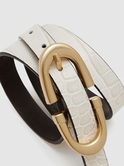 Reiss Cream Bailey Horseshoe Belt - Image 4 of 4