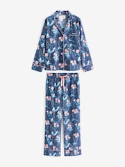 Cath Kidston Navy 100% Cotton Poplin Button Through Pyjamas - Image 5 of 7