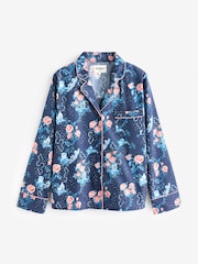 Cath Kidston Navy 100% Cotton Poplin Button Through Pyjamas - Image 6 of 7
