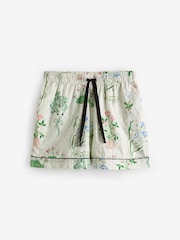 Cath Kidston Ecru Roots Print 100% Cotton Poplin Button Through Pyjama Shorts Set - Image 7 of 7