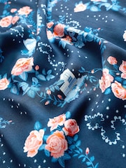 Cath Kidston Navy Floral Woven Viscose V-Neck Slip - Image 8 of 8