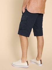 White Stuff Blue 100% Cotton Halsall Cargo Shorts - Image 3 of 4